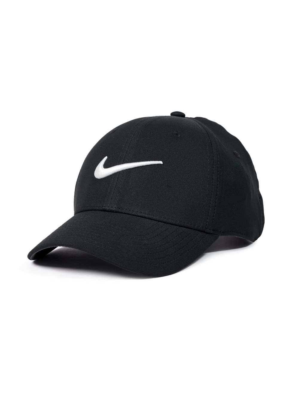 Unisex Adult Dri-Fit Club Structured Swoosh Cap Hat | Black, White | Size L-XL